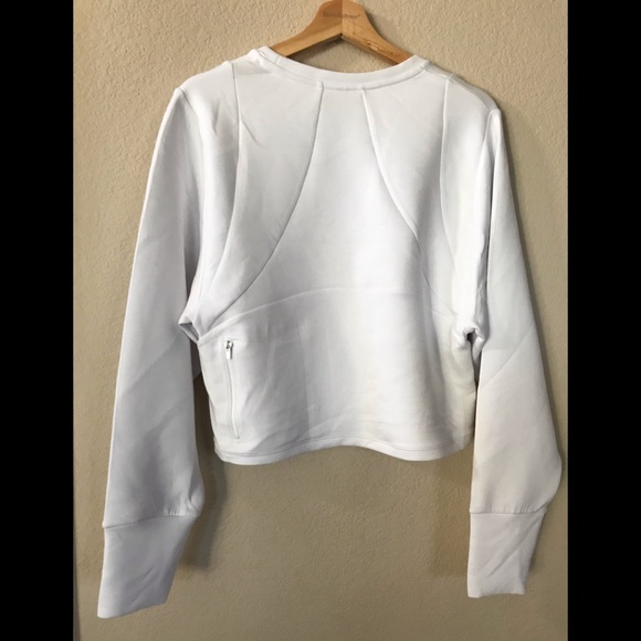Athleta White Crew Neck En Route Scuba Sweatshirt - Picture 3 of 5